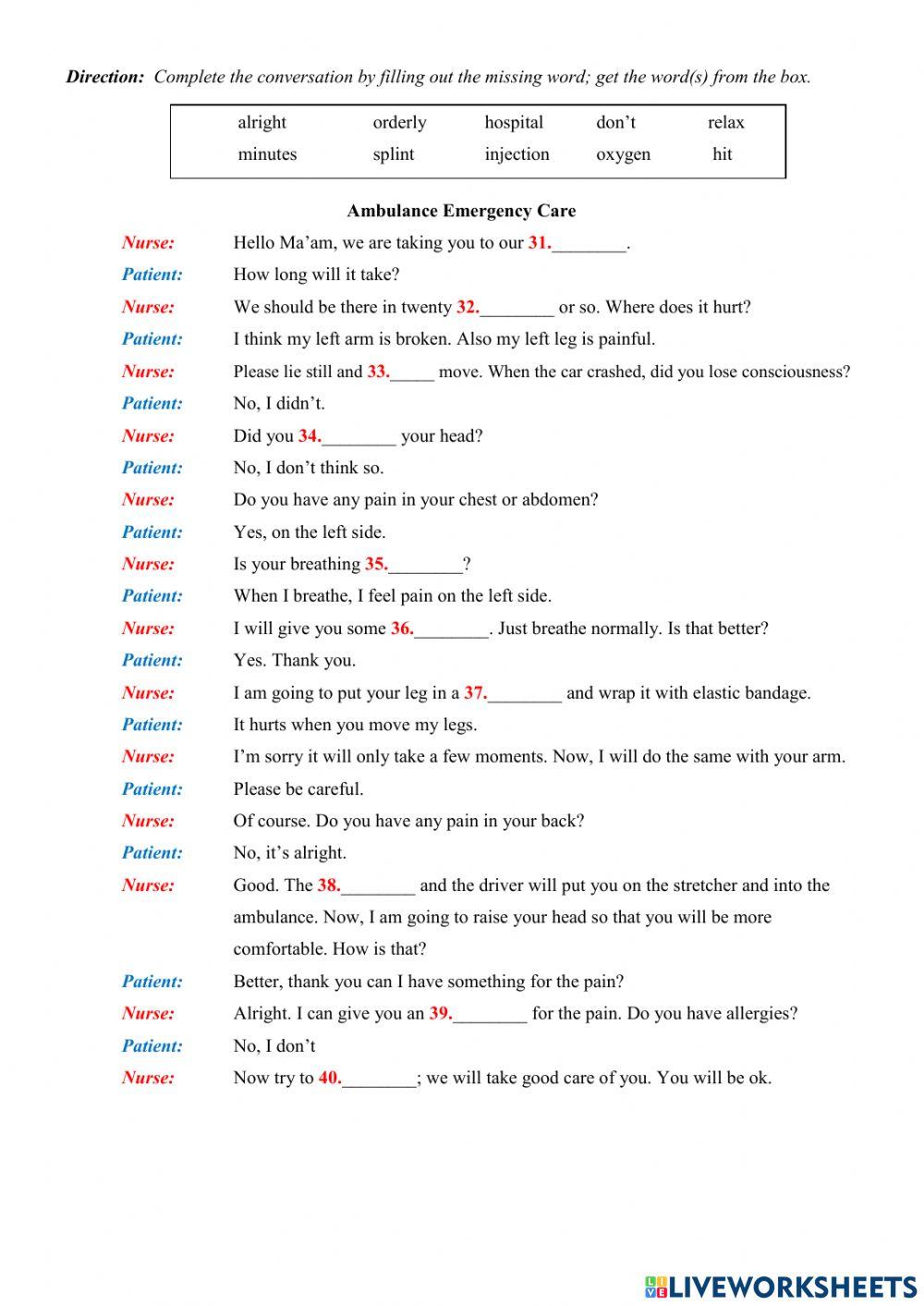 Basic Clinical Class (FINAL EXAMINATION)