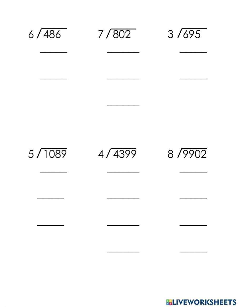 Dividing decimals