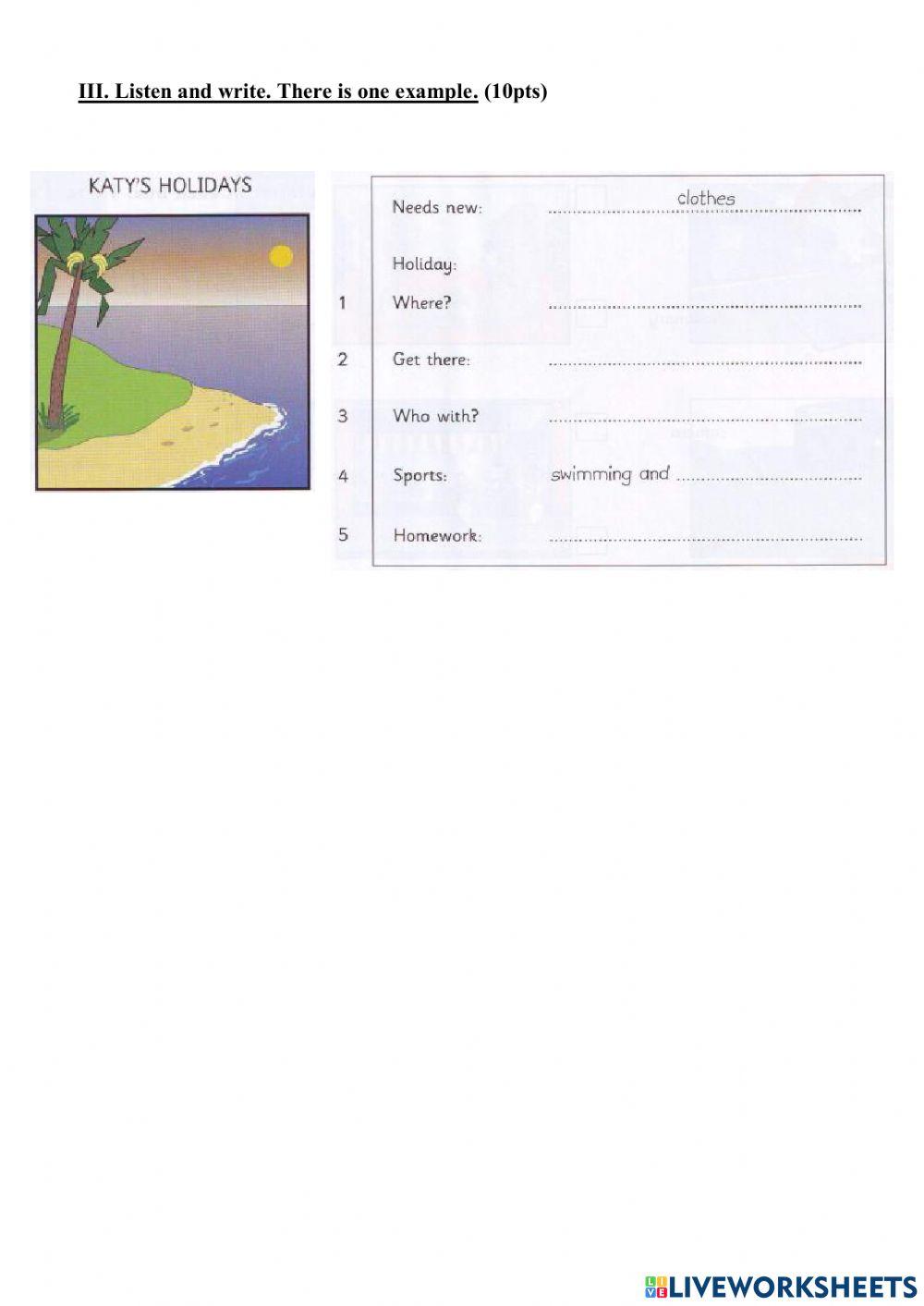 KET-15 (listening test)