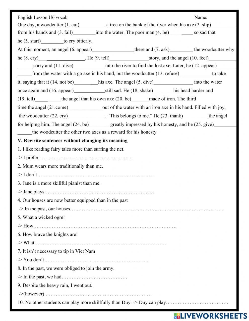 Grade 8- Unit 6 (cont)