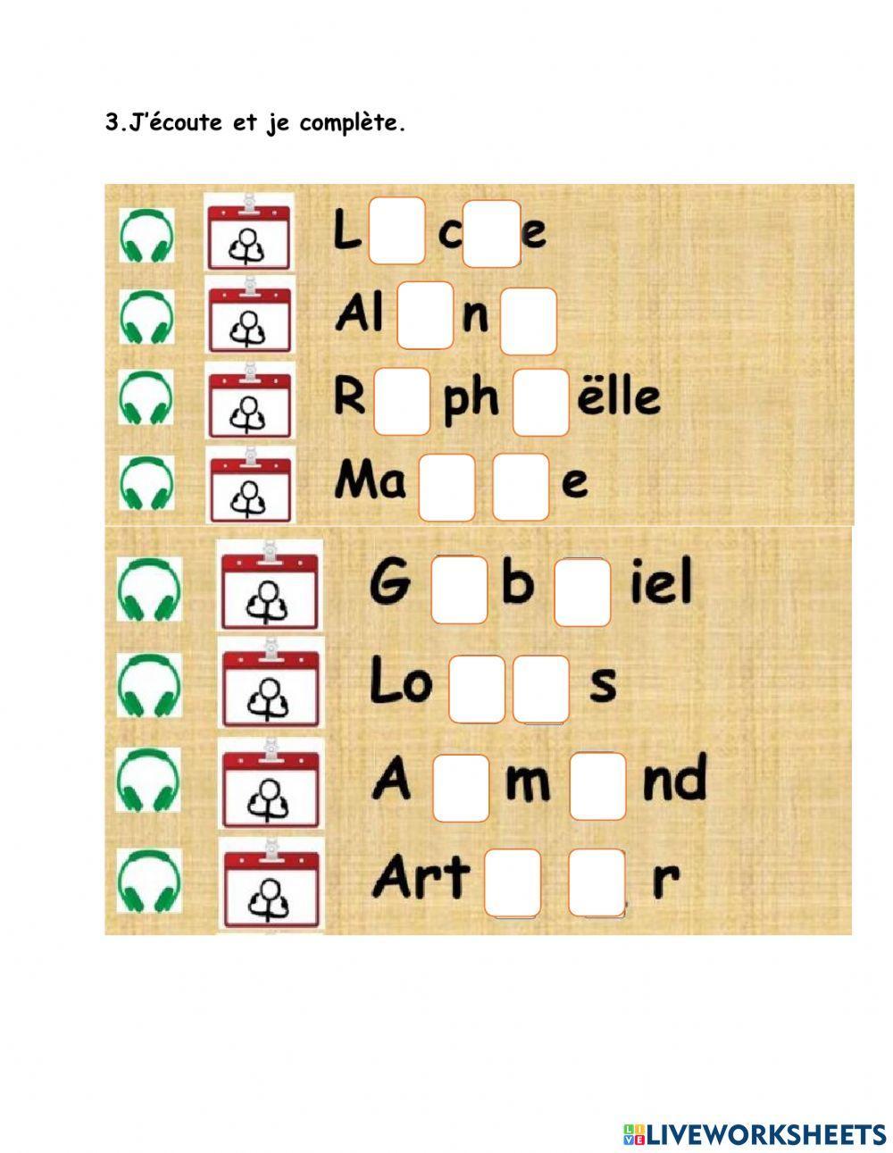 L'alphabet français