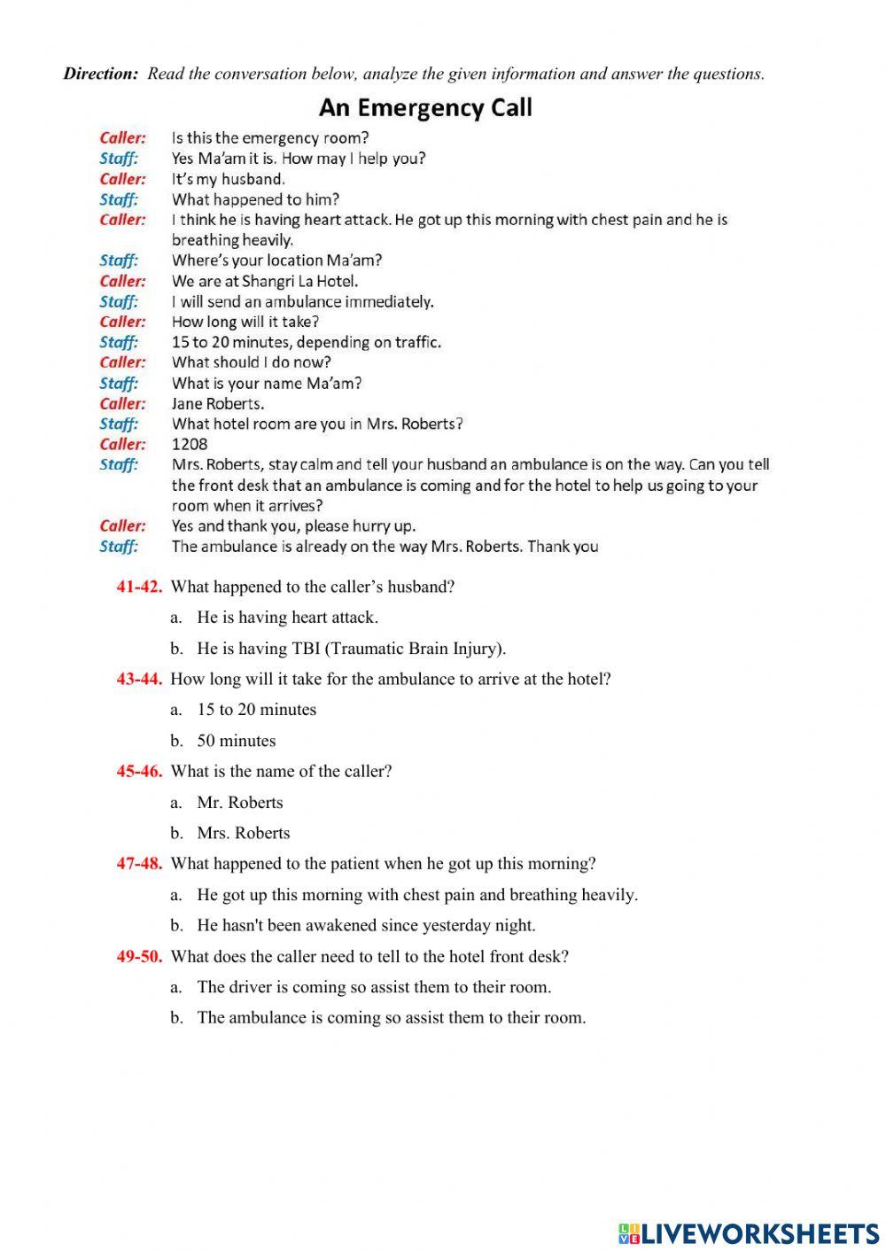 Basic Non-Clinical Class (FINAL EXAMINATION)