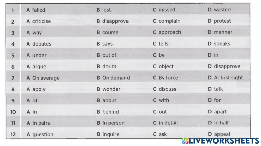 Test Vocabulary (B2 for all exam)-2-9
