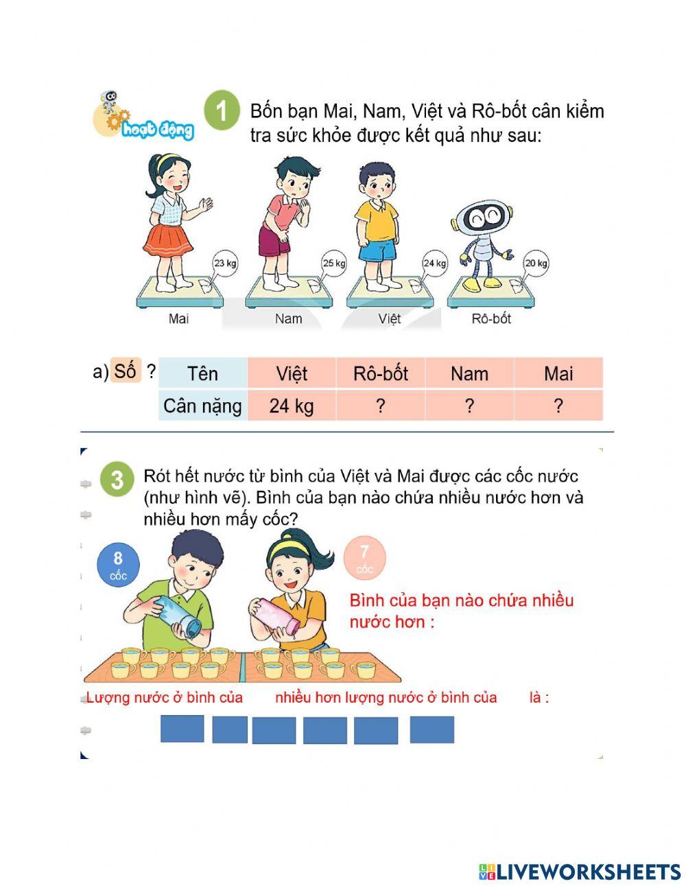 Toán luyện tập trang 68