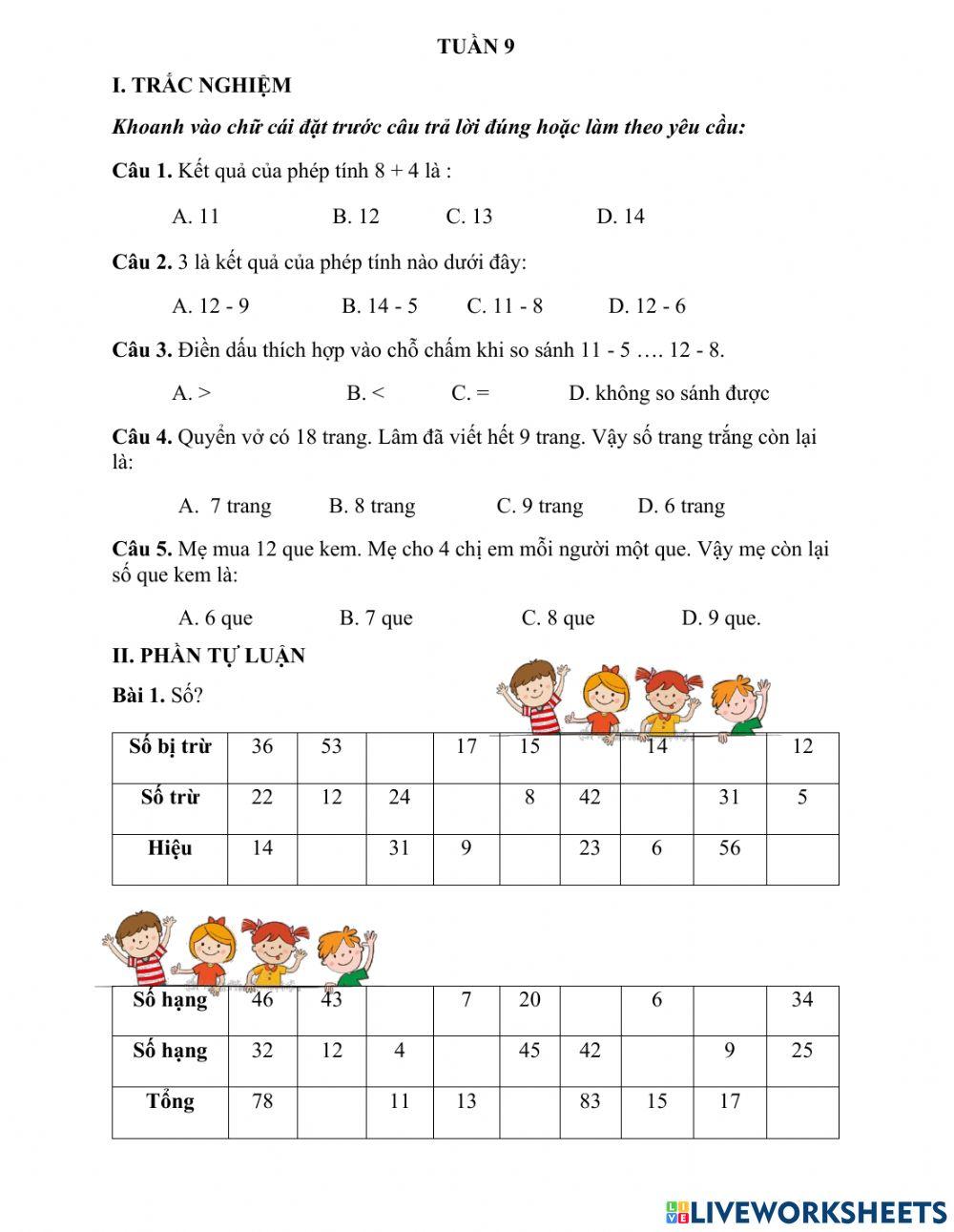 Bài tập cuối tuần 9