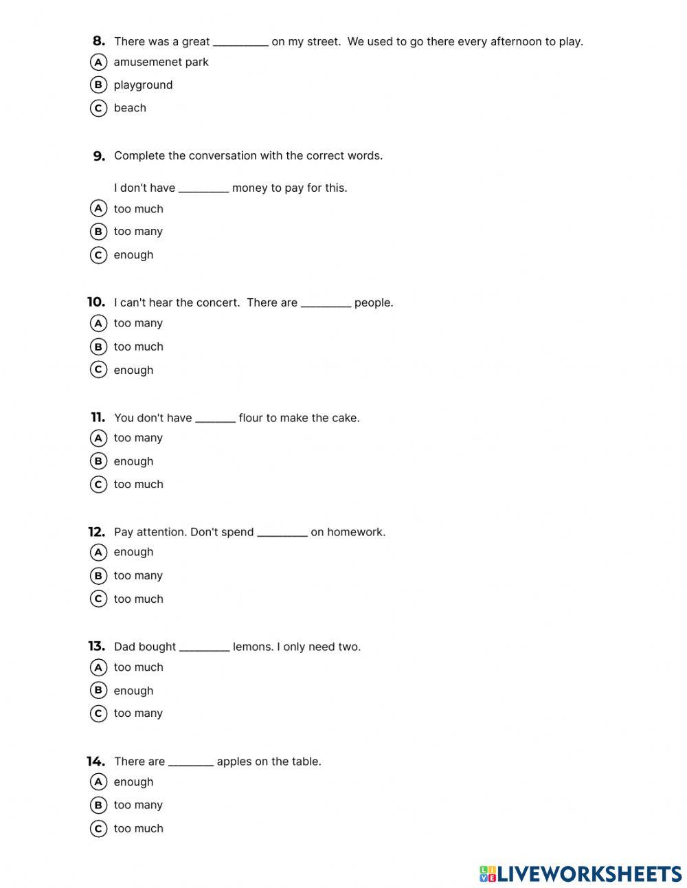 Exam Units 7 - 8   sp