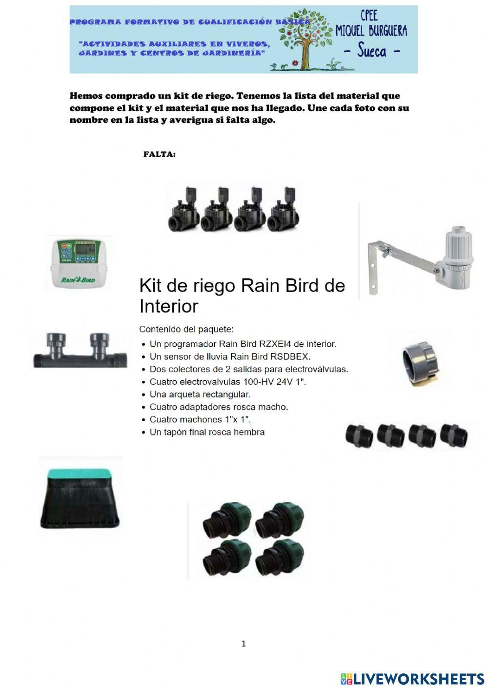 Material riego