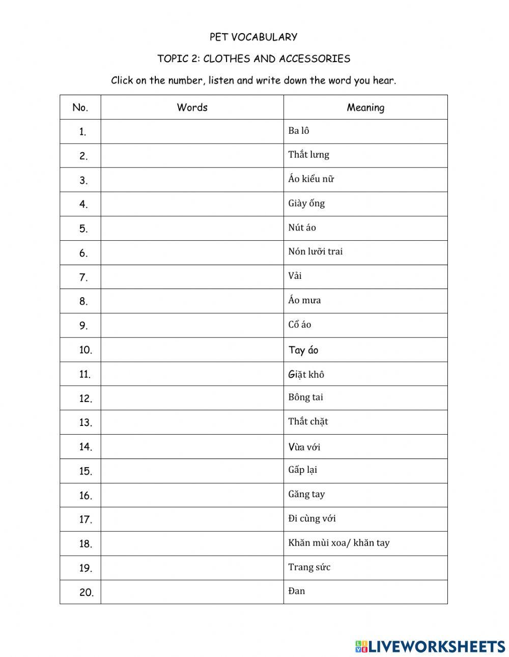 Pet - clothes and accessories