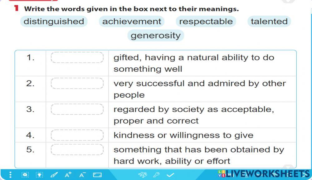 Unit 1: stories life: vocabulary 1