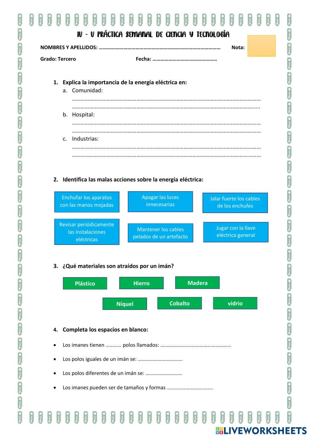 Iv - v practica de ciencia