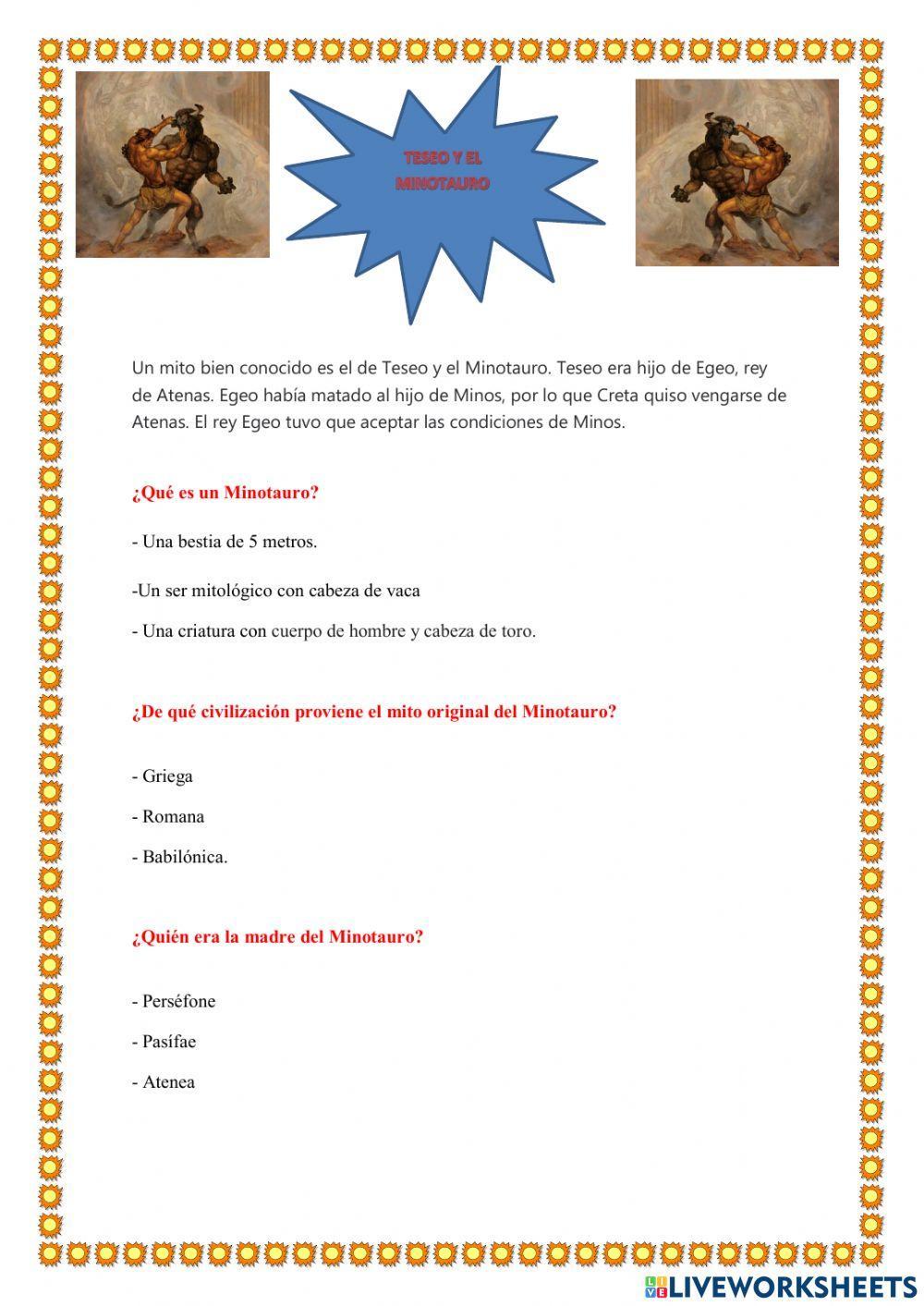 Teseo y el minotauro