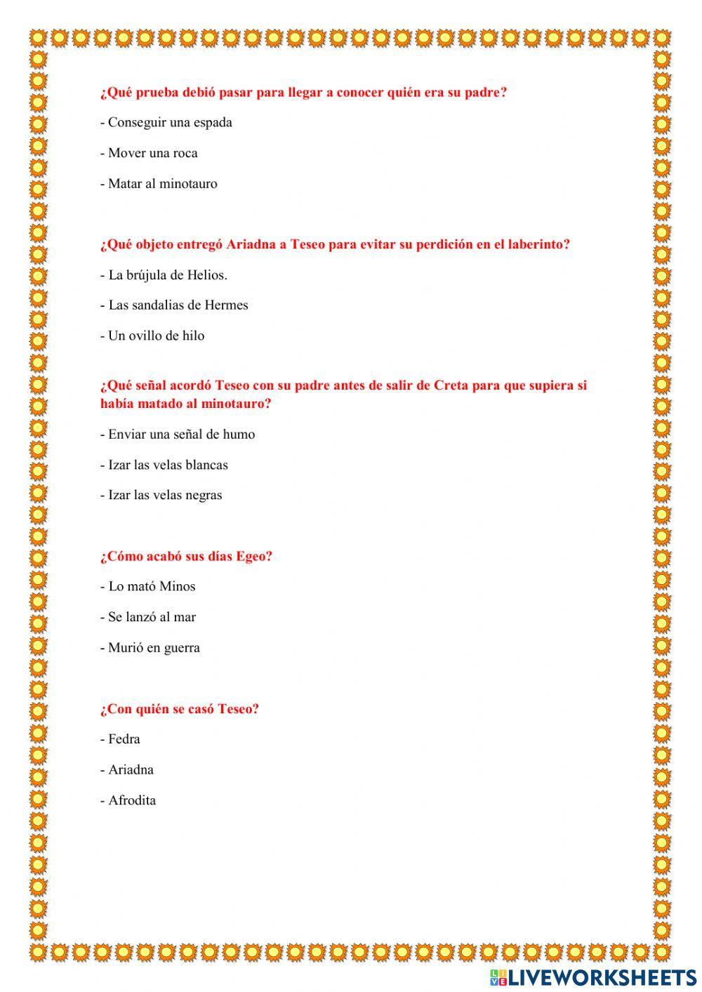 Teseo y el minotauro