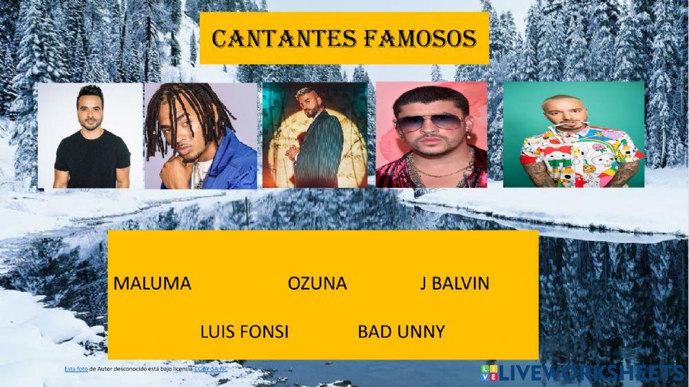 Cantantes famosos