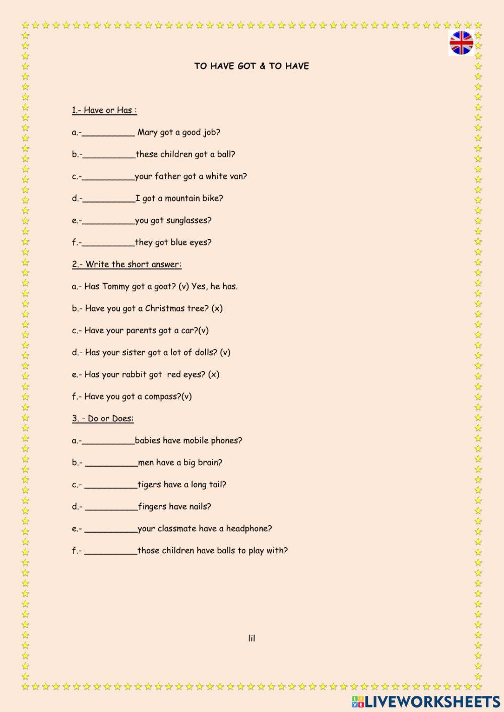 To have got & to have