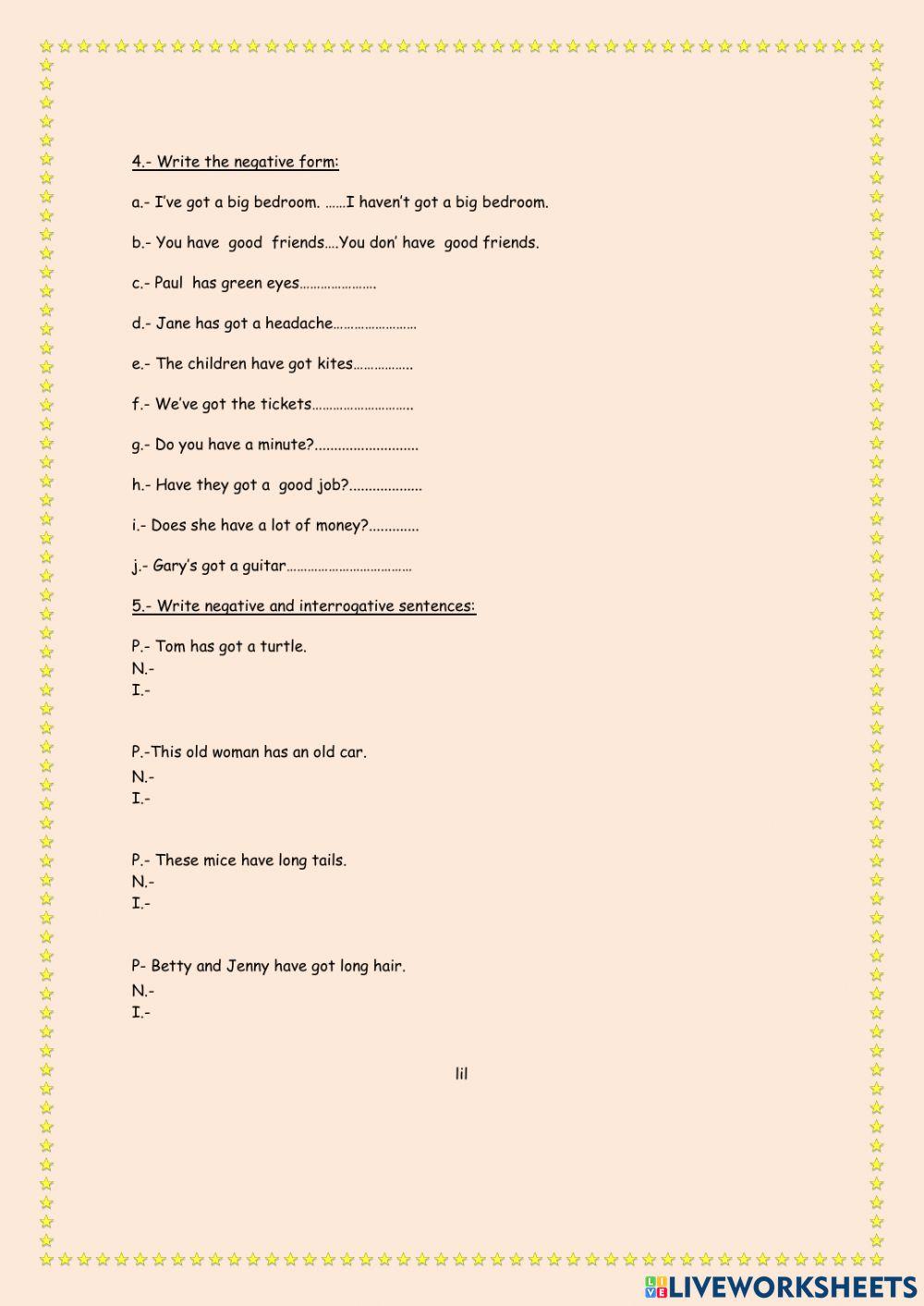 To have got & to have