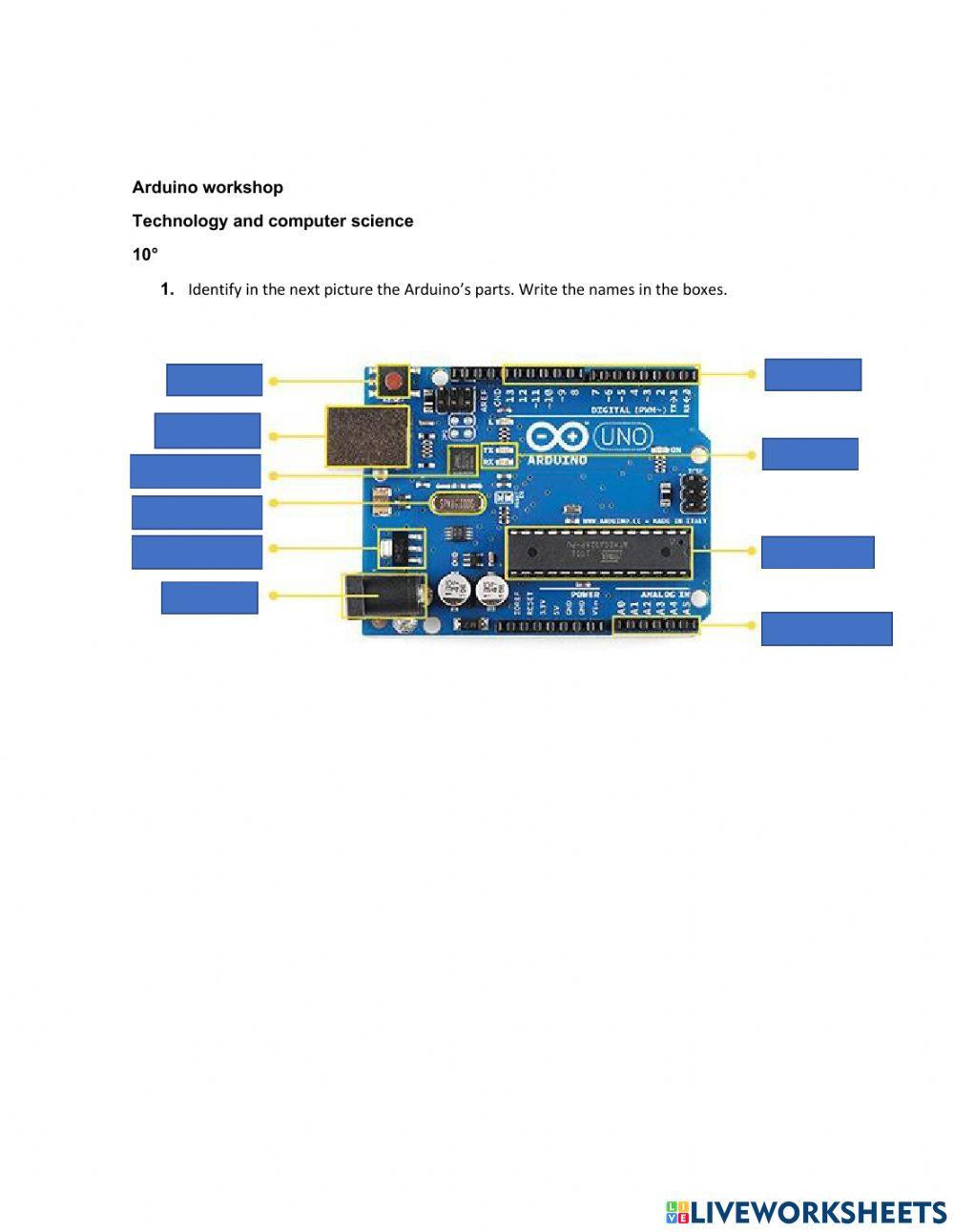 Arduino Parts interactive worksheet | Live Worksheets