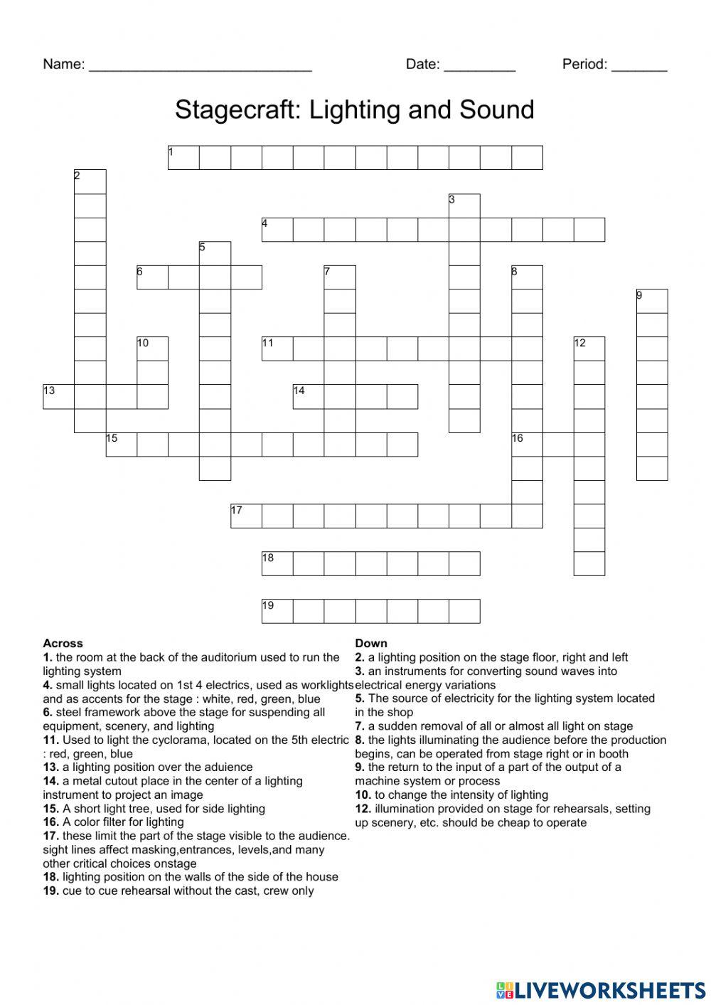 6780799 Sound and Light Crossword Keith Saunders