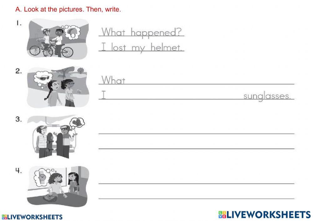 Activities about the story -THE MISSING BACKPACK-