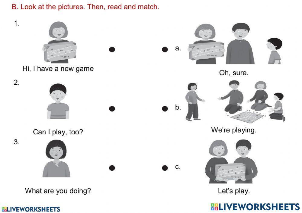 ACTIVITIES ABOUT THE STORY -LET'S PLAY-