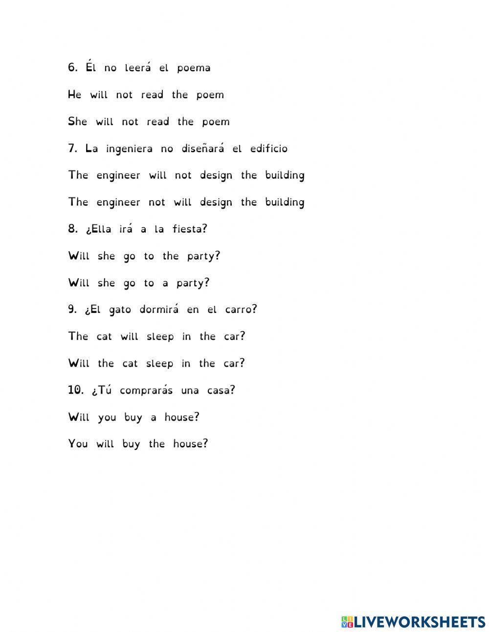 Futuro simple - Will