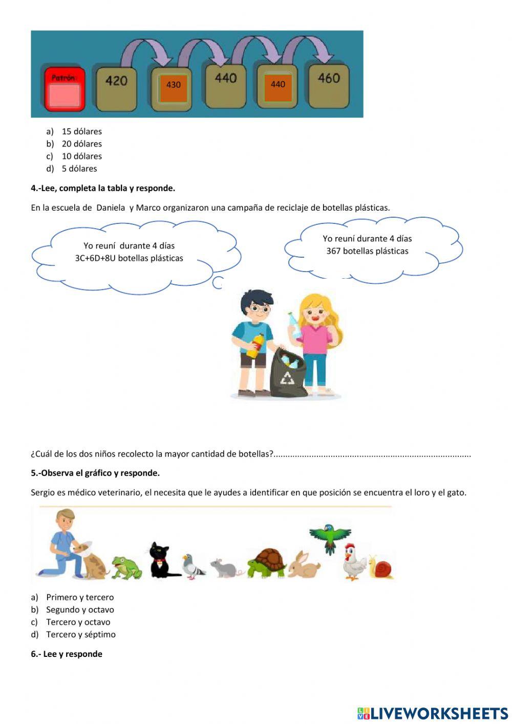 Evaluación parcial 1 matemática