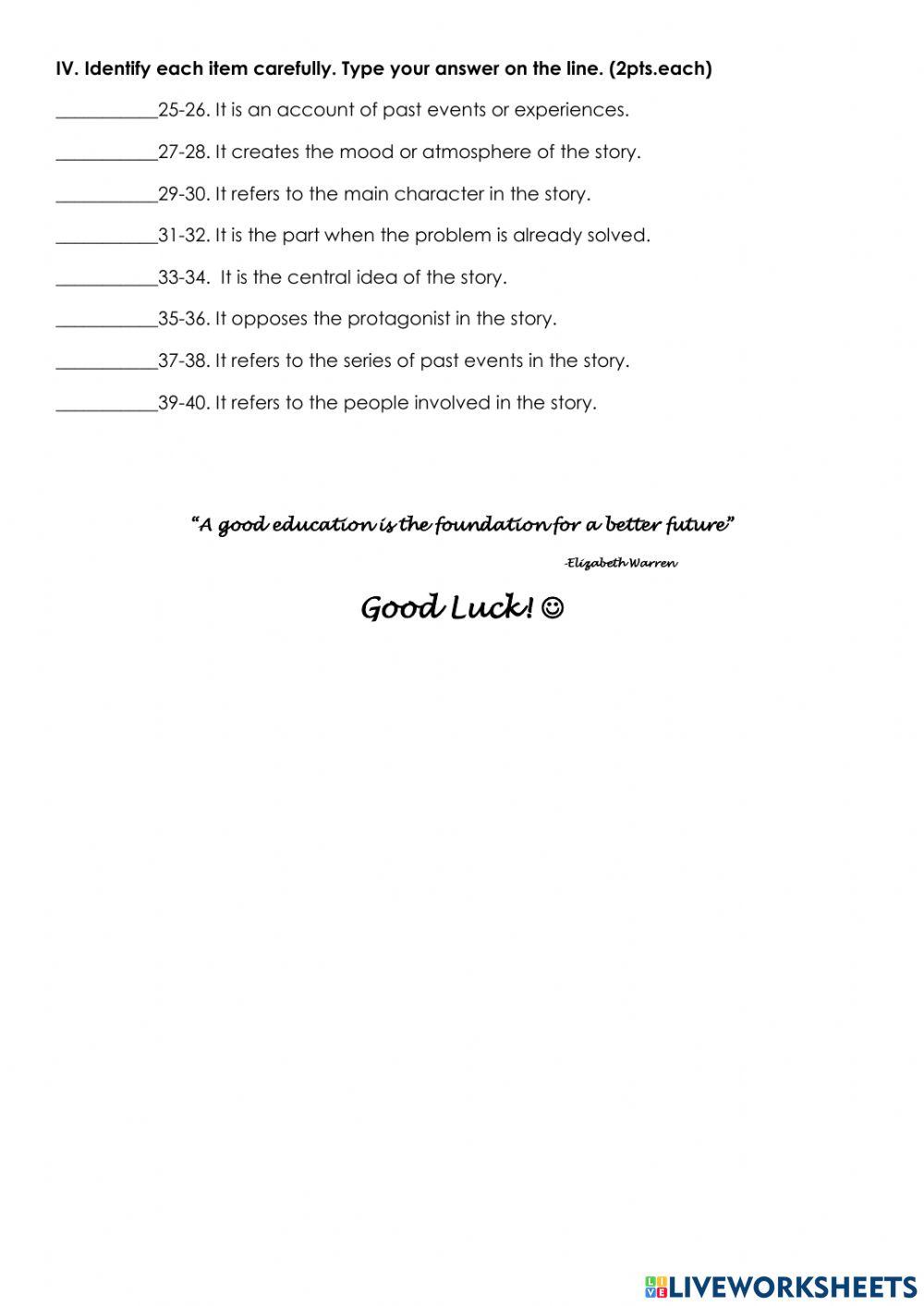 Second Monthly Examination