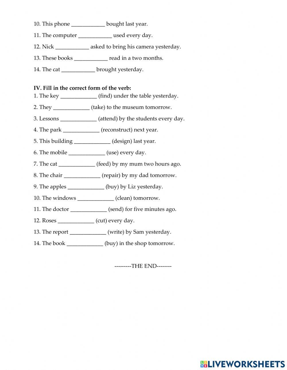 CHECK 14 - so too either neither - passive voice