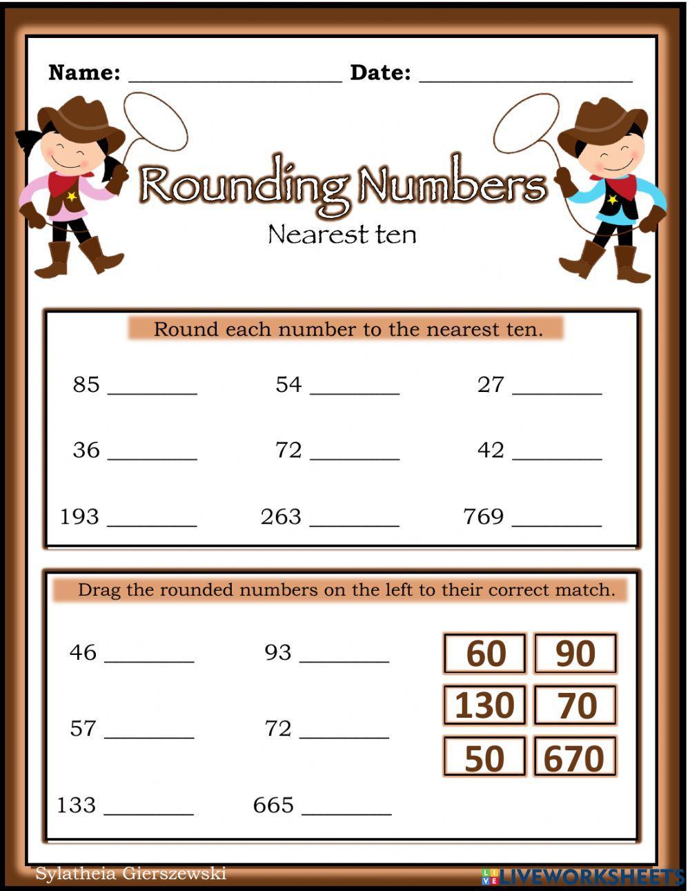 Rounding (nearest 10) Rounding (nearest 10)