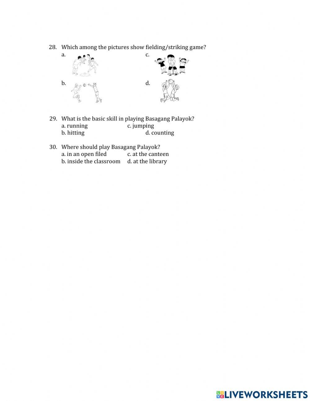 1st Quarter Summative Test