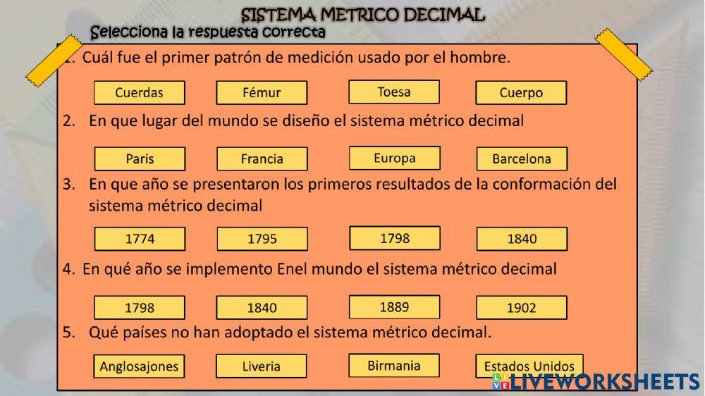 Historia Sistema métrico