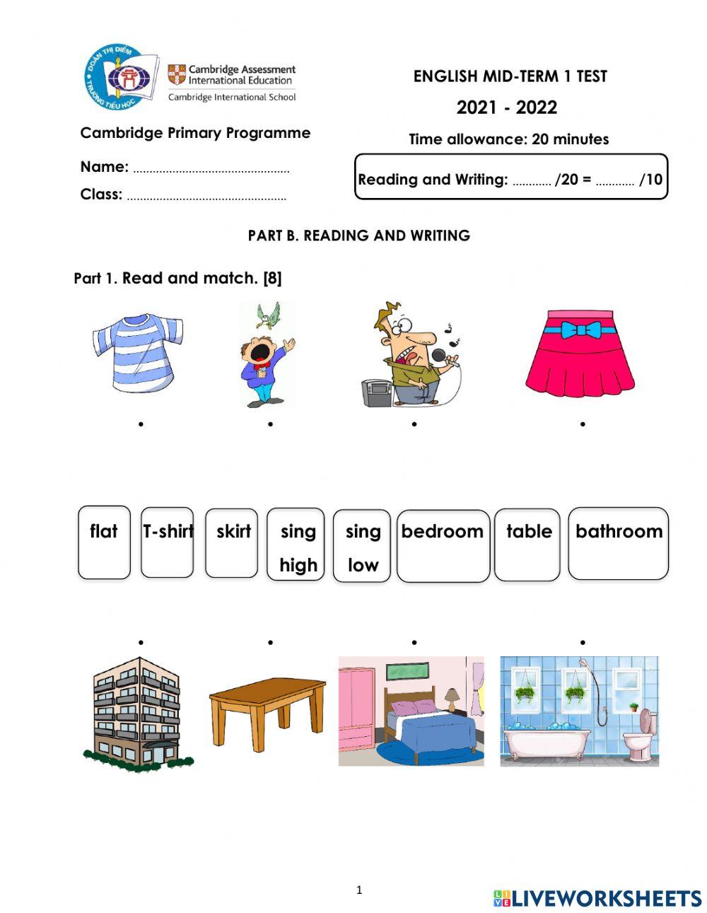 CGES C-Mid-term 1 test-LRW-2021-2022