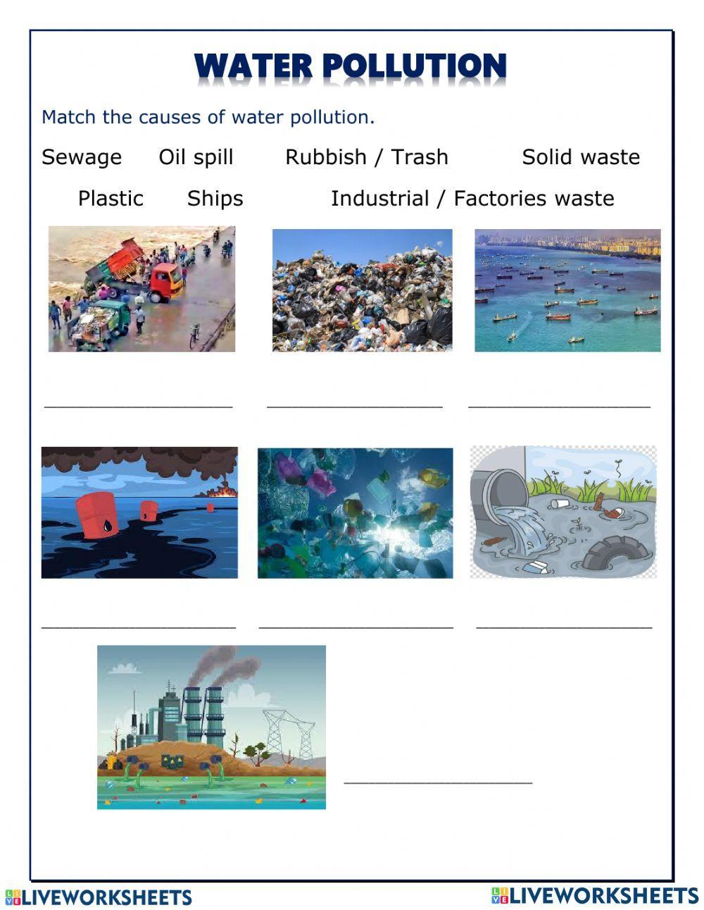 Causes of water pollution