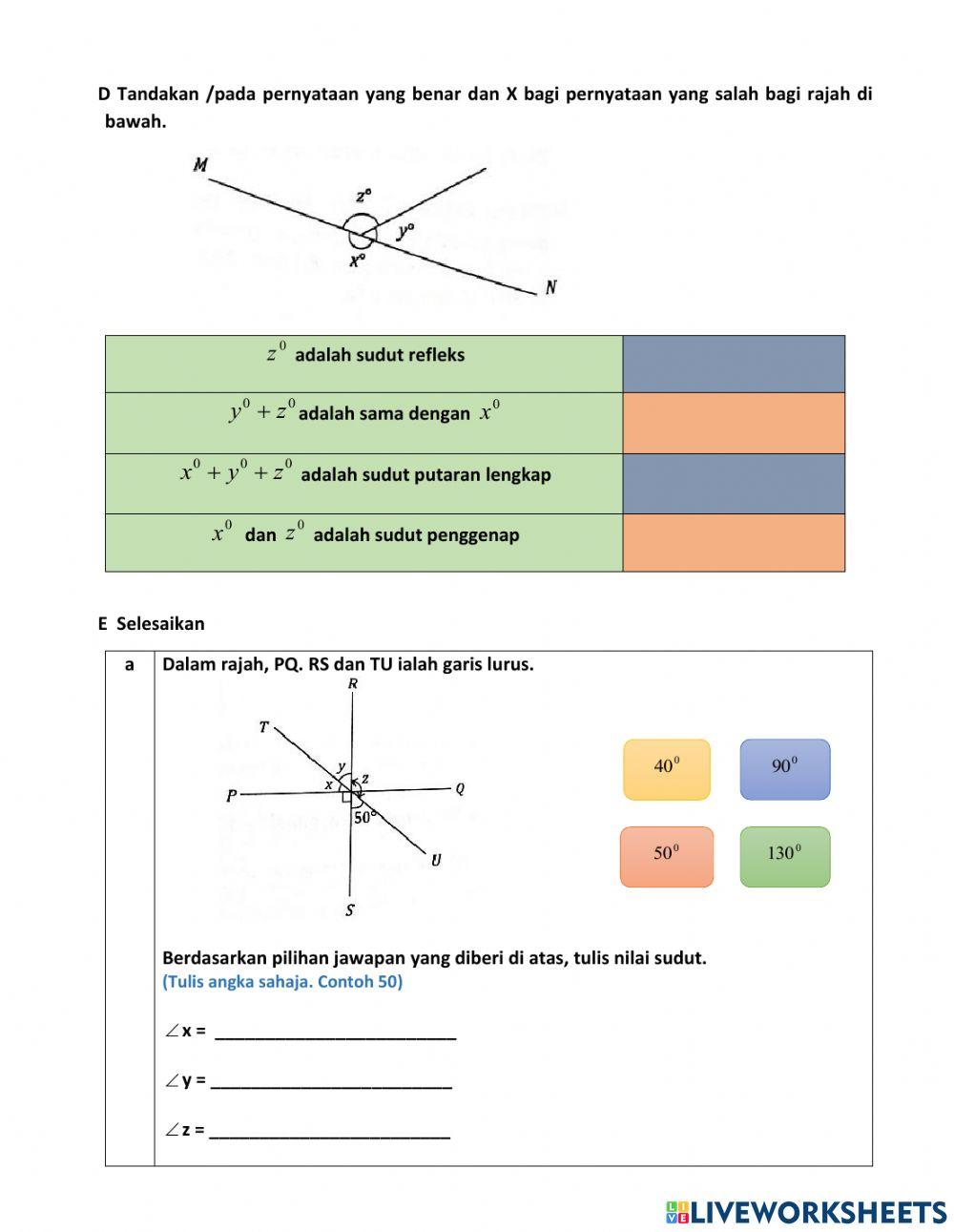 Bab 8 garis dan sudut matematik tingkatan 1