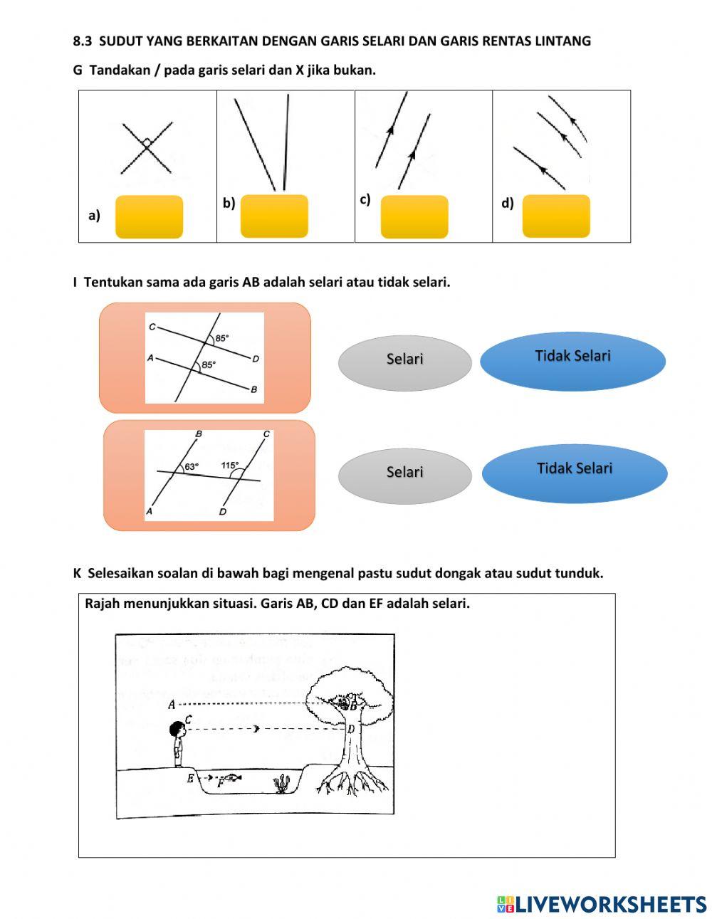 Bab 8 garis dan sudut matematik tingkatan 1