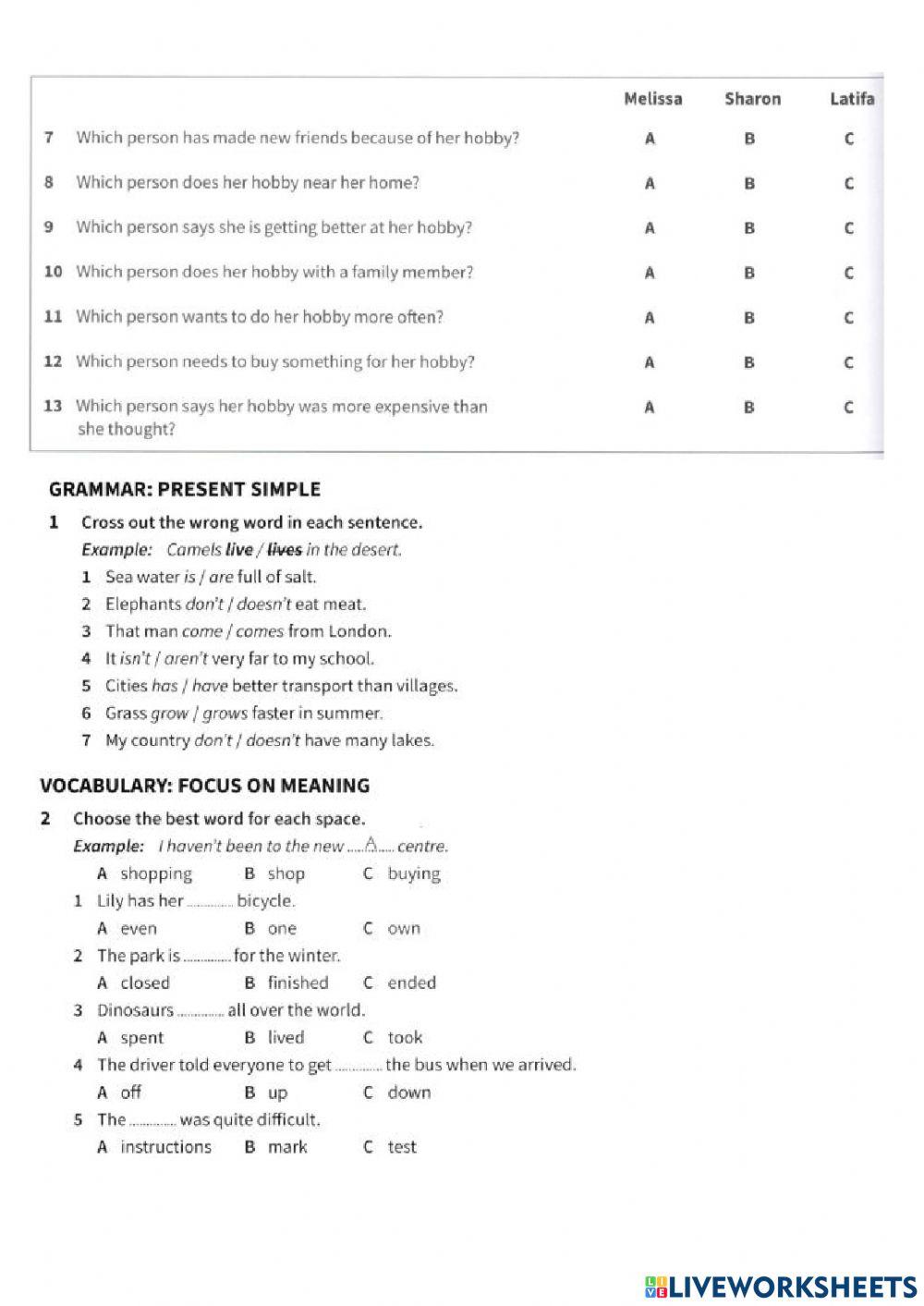 KET: Reading and Listening