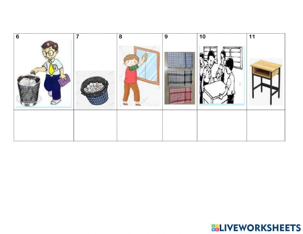 Jaga Kebersihan Kelas (Choose answer from the given choices)