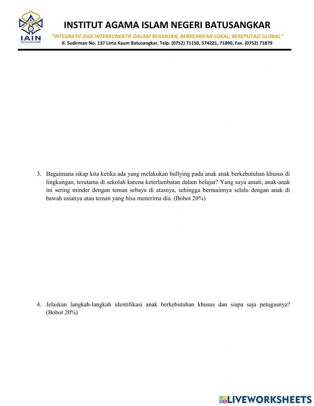 Quiz Pendidikan Inklusi