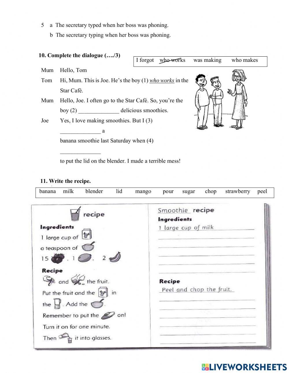 DS - Fa4 - Test 5 Writing