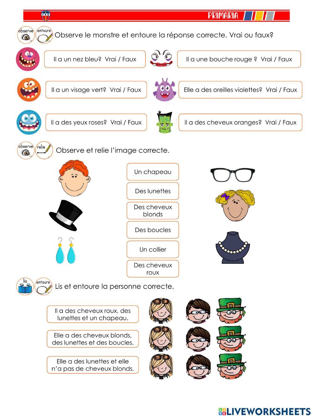 3e année EXAMEN UNITÉ 1