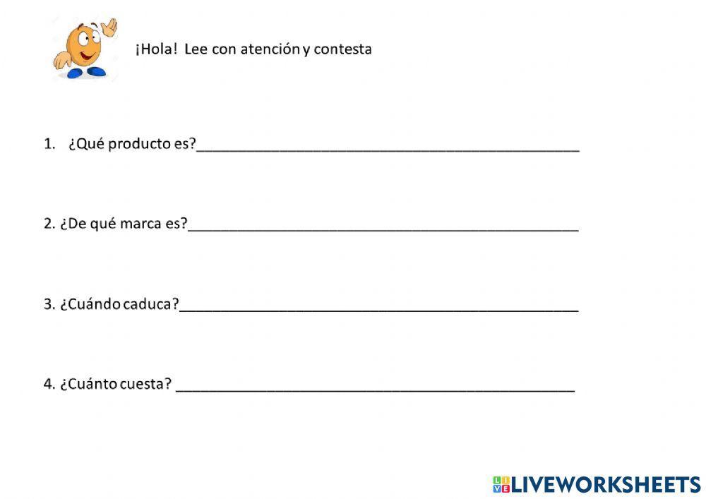 Lectura funcional etiquetas