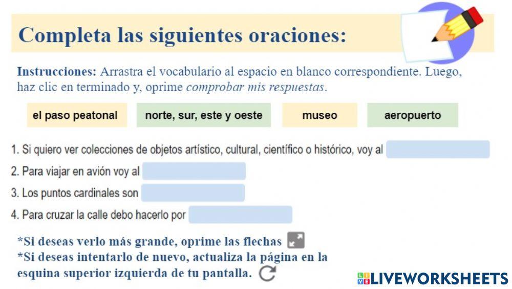 Completa con el vocabulario L3