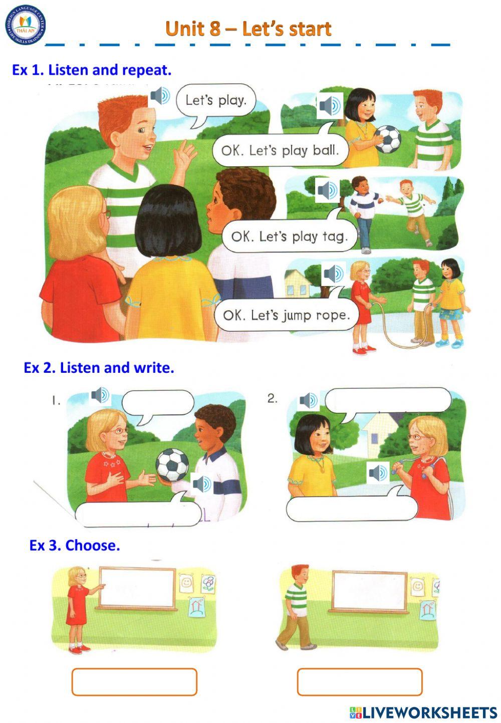 Unit 8 - Let's start