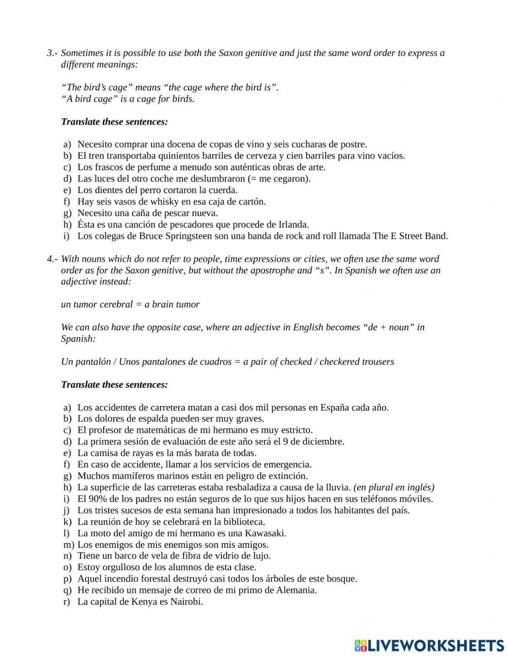 Saxon genitive (translation)