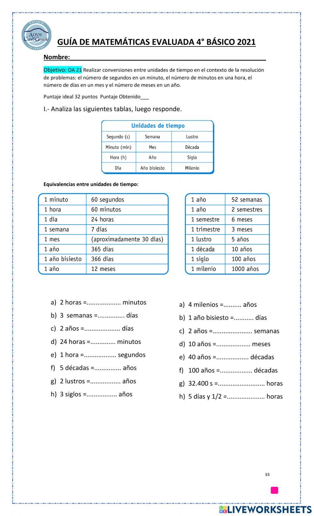 Transformaciones de tiempo