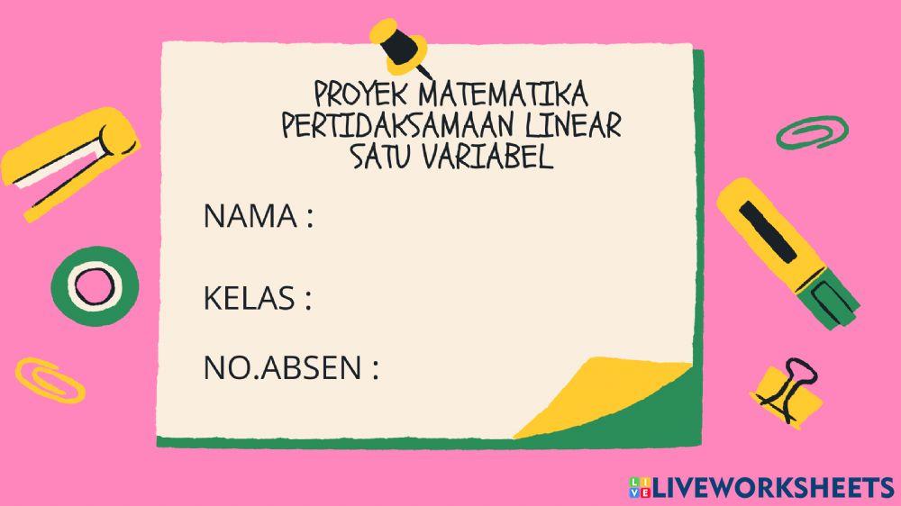 Pertidaksamaan linear satu variabel