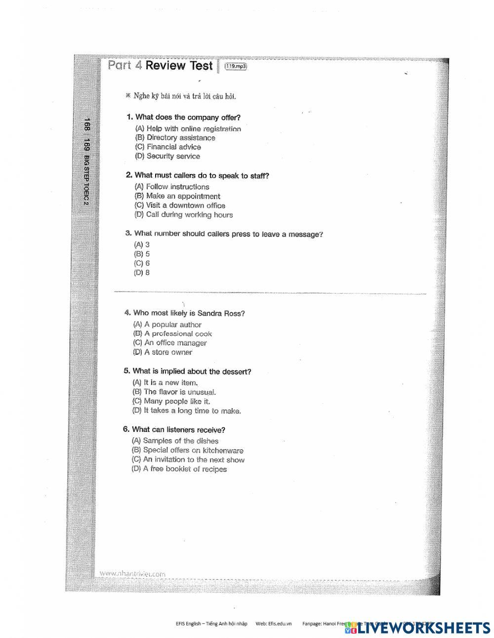 1596814 Listening TOEIC 2 Review Test Hagumichan 1596814 Listening TOEIC 2 Review Test Hagumichan