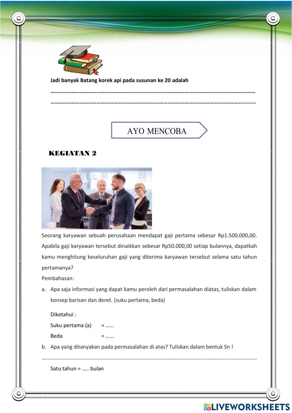 Barisan Dan Deret Aritmatika