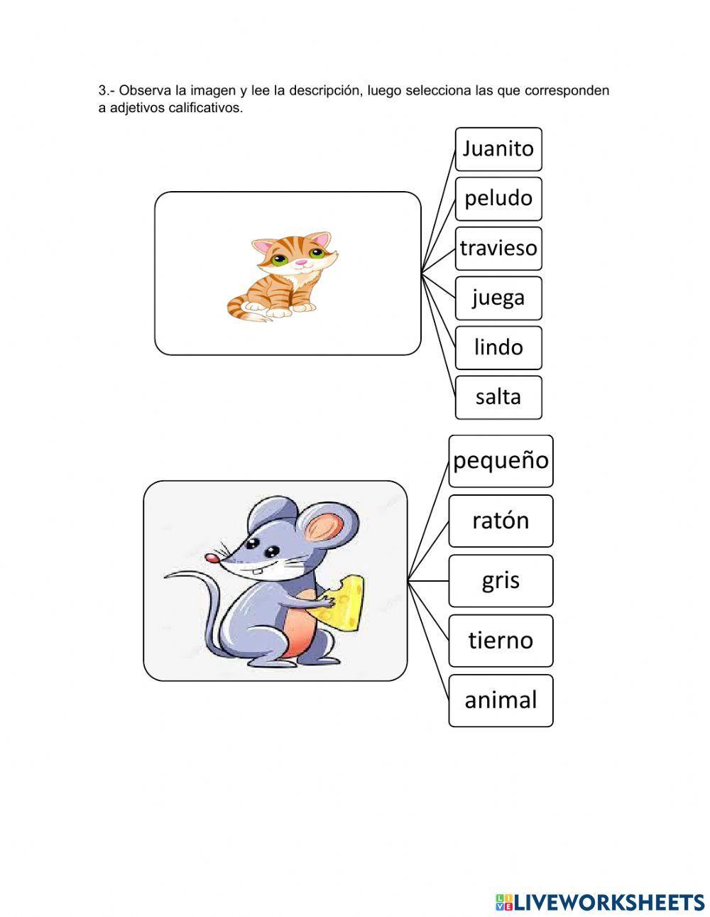 Guía adjetivos, sustantivos y artículos