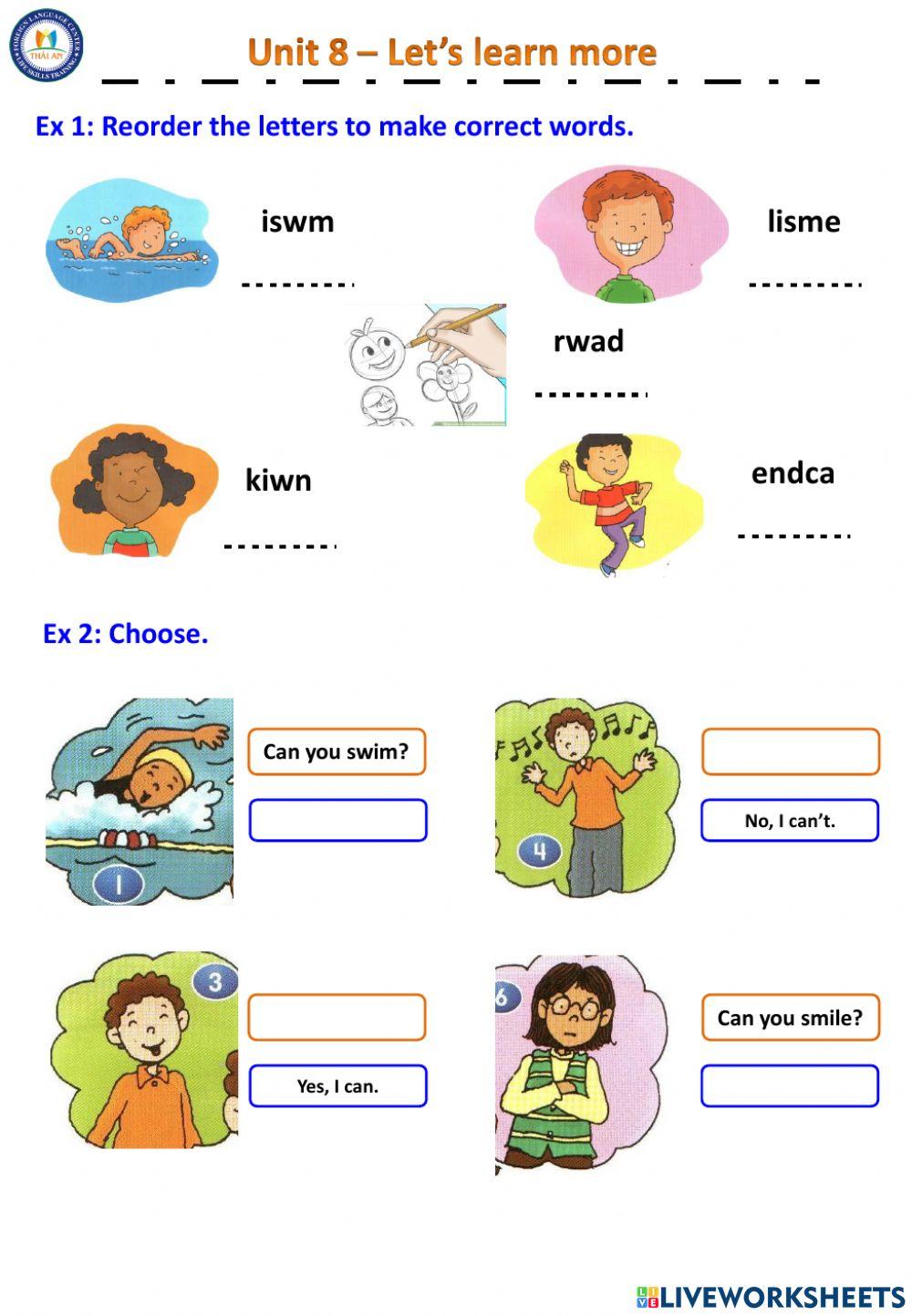 Unit 8 - Let's learn more