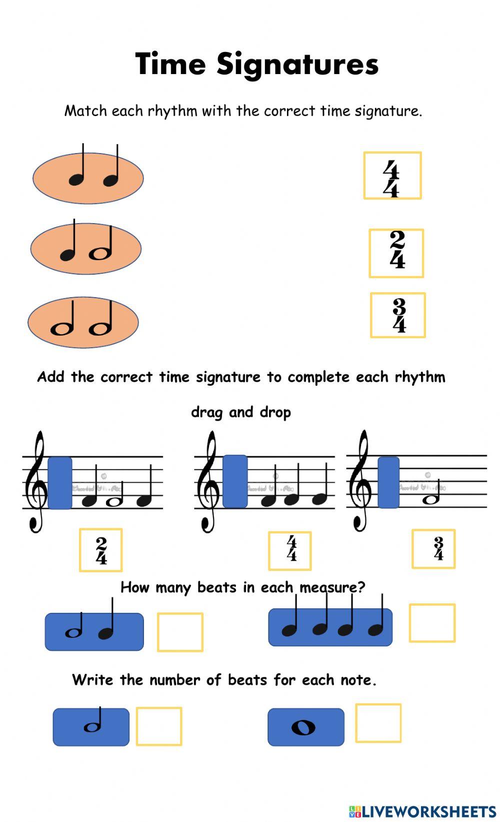 Time Signature Worksheet For Grade 2 at Thomas Mould blog